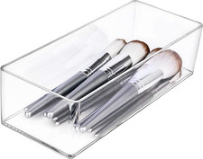 Acrylic Drawer Organizer for Makeup, Bathroom  Desk Storage, 1-Section