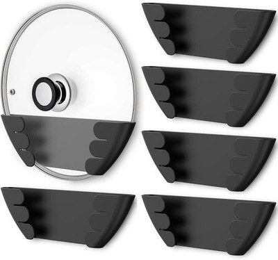 Universal Pot Lid Organizer for Cabinet - Upgraded Patented  6 Pack Pan Lids