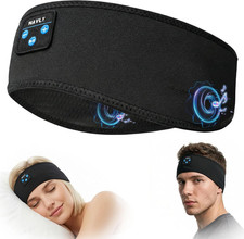 Sleep Headphones for Side Sleepers, Washable Bluetooth Headband with Ultra-Thin