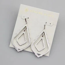 Kendra Scott Double Layer Drop Earrings Sliver