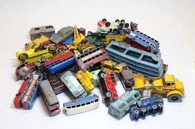 Matchbox Lesney Scrap Yard Spares/Repair Job Lot London Bus, Caravan, Mercedes - Image 1 of 3