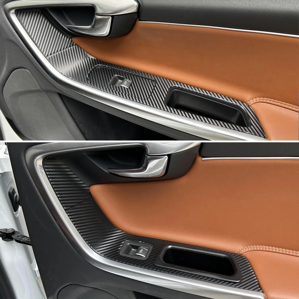 "Наклейки отделка салона ""сделай сам"" из углеродного волокна 3D для Volvo S60 V60 2011-2017" - Изображение 3 из 4