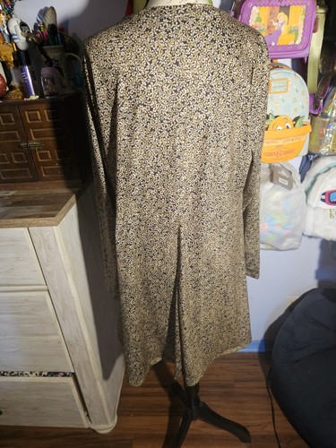 Primark Long Sleeve Floral Dress Green Black Size Xlarge - Picture 4 of 8