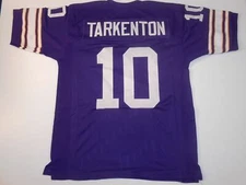 UNSIGNED CUSTOM Sewn Stitched Fran Tarkenton Purple Jersey - M, L, XL, 2XL, 3XL