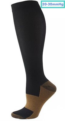 (3 Pairs) S-4XL Ozer Compression Socks Stocking Knee High Graduated Mens Womens