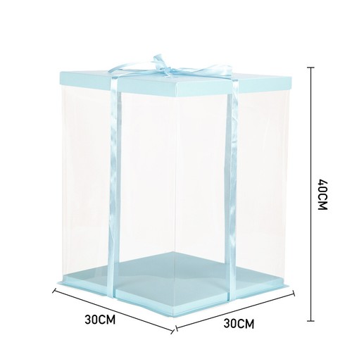 Large Clear PVC Gift Boxes Cake Candy Packaging Transparent Boxes Wedding Decor - Picture 39 of 42