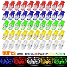 50PCS T10 194 LED Bulb for Instrument Panel Gauge Cluster Dash Light 168 2825 US