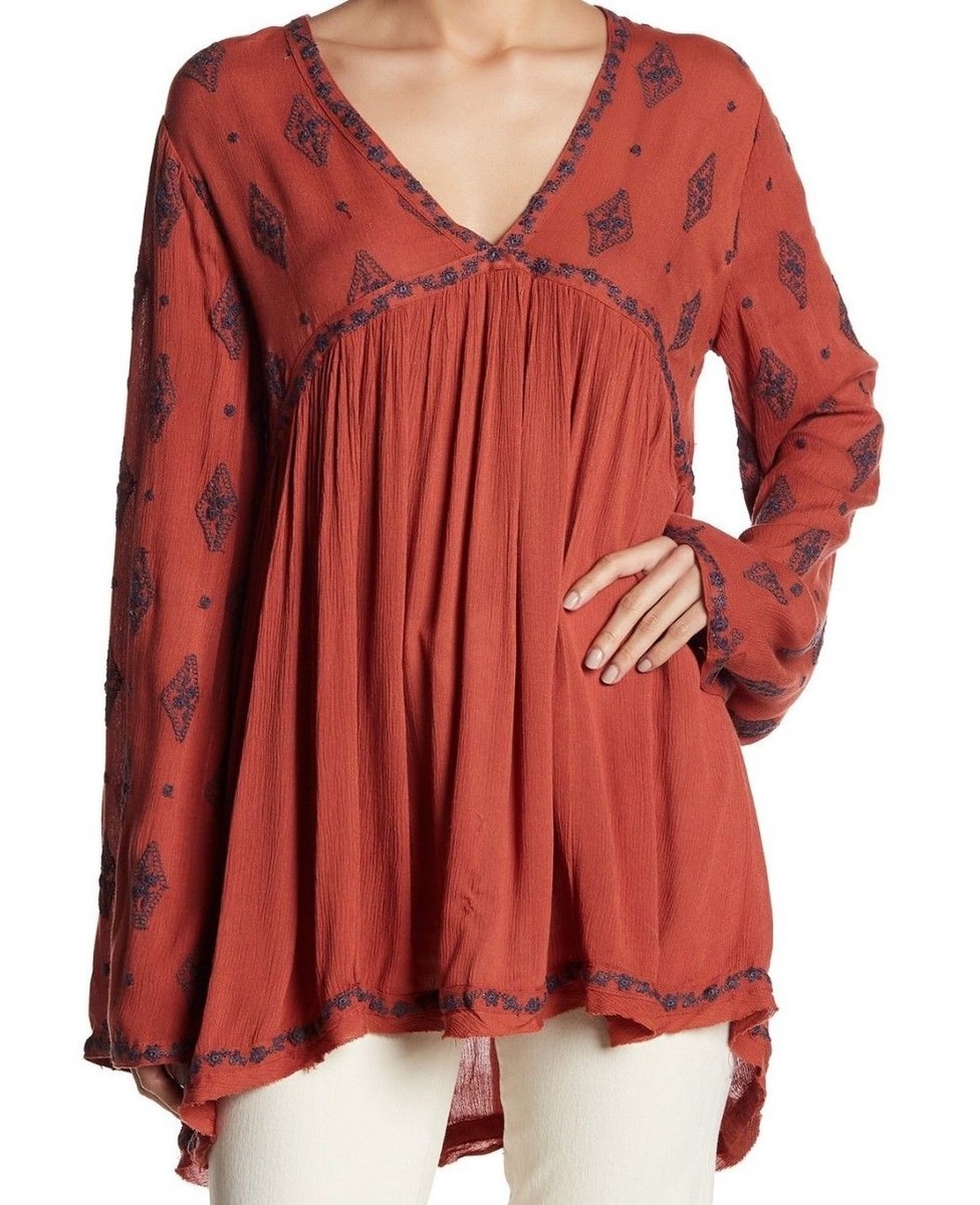 トップス the red thread S logo bare tops LOGO by Lori Goldstein Cotton Slub Print Mix Swing Top - QVC.com