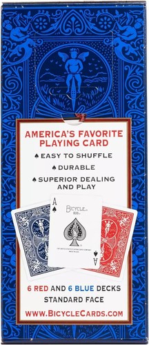 PACK DE 2 - Cartas de juego índice estándar tamaño póker bicicleta, paquete de 12 barajas para jugadores - Imagen 5 de 8