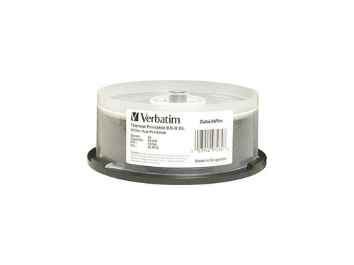 Verbatim 50GB 6X BD-R DL Thermal Printable 25 Packs Disc Model 97284 | eBay