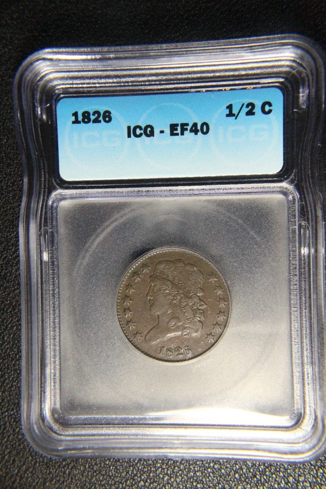 1826 Classic Head Half Cent, XF-40 - Image 3 of 4