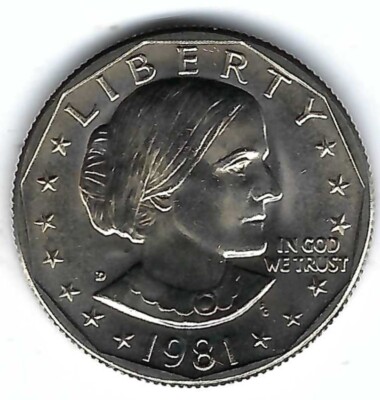 1981-D Denver Susan B Anthony Brilliant Uncirculated Dollar Coin!