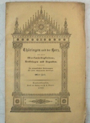 Thuringia and the Harz Mountains with their Curiosities Folk Tales 38th 1842 B18616