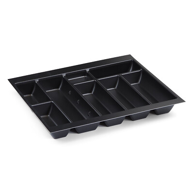 Schwarz Tandembox Besteckkasten Küche Schublade Organizer Einsatz Fach Aufbewahrung