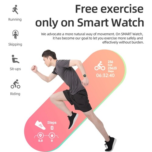 Smart Watch Heart Rate Blood Pressure Fitness Tracker for Men Women Android IOS - 第 3/18 張圖片