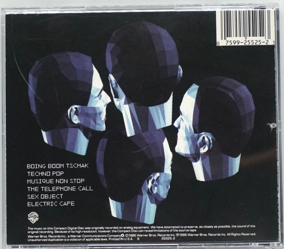Kraftwerk : Electric Cafe (US 1986 Press) CD Album - Techno Pop  - HTF - Image 2 of 3