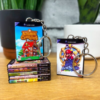Mini Gamecube Game Case Keychains, Miniature Nintendo Cover Art, RetroGamer Gift