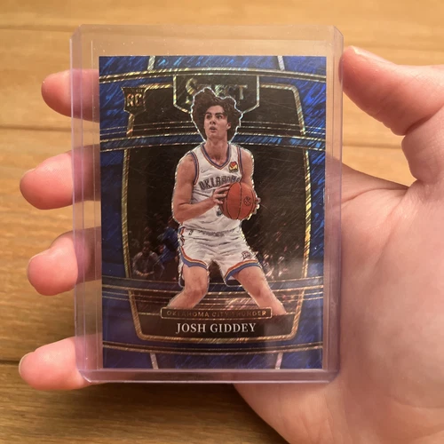 2021-22 Panini Select Josh Giddey Blue Shimmer Prizm Concourse RC #58 Thunder
