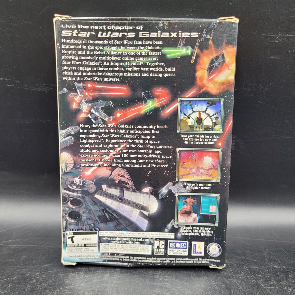 Star Wars Galaxies Jump to Lightspeed PC CD-ROM LucasArts Box Video Game |  eBay