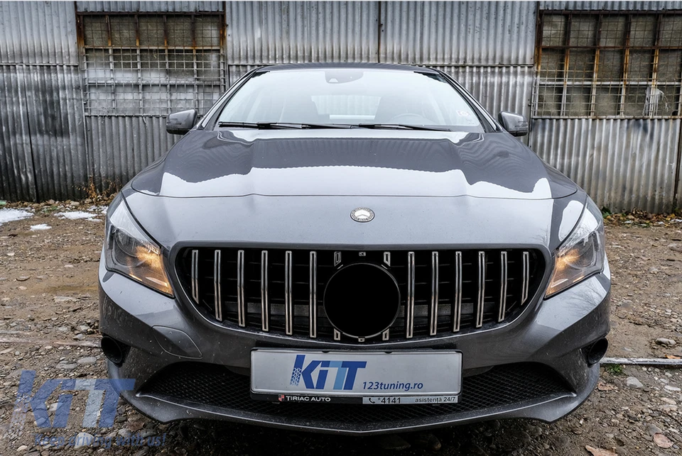 Chrome Front Grill For Mercedes Benz W117 CLA180 CLA200 CLA250 2013-2019 Grille Foto 4 de 4