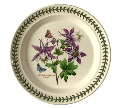 Portmeirion Botanic Garden Dinner Plate Aquilegia Columbine 10.5'' ENGLAND NEW