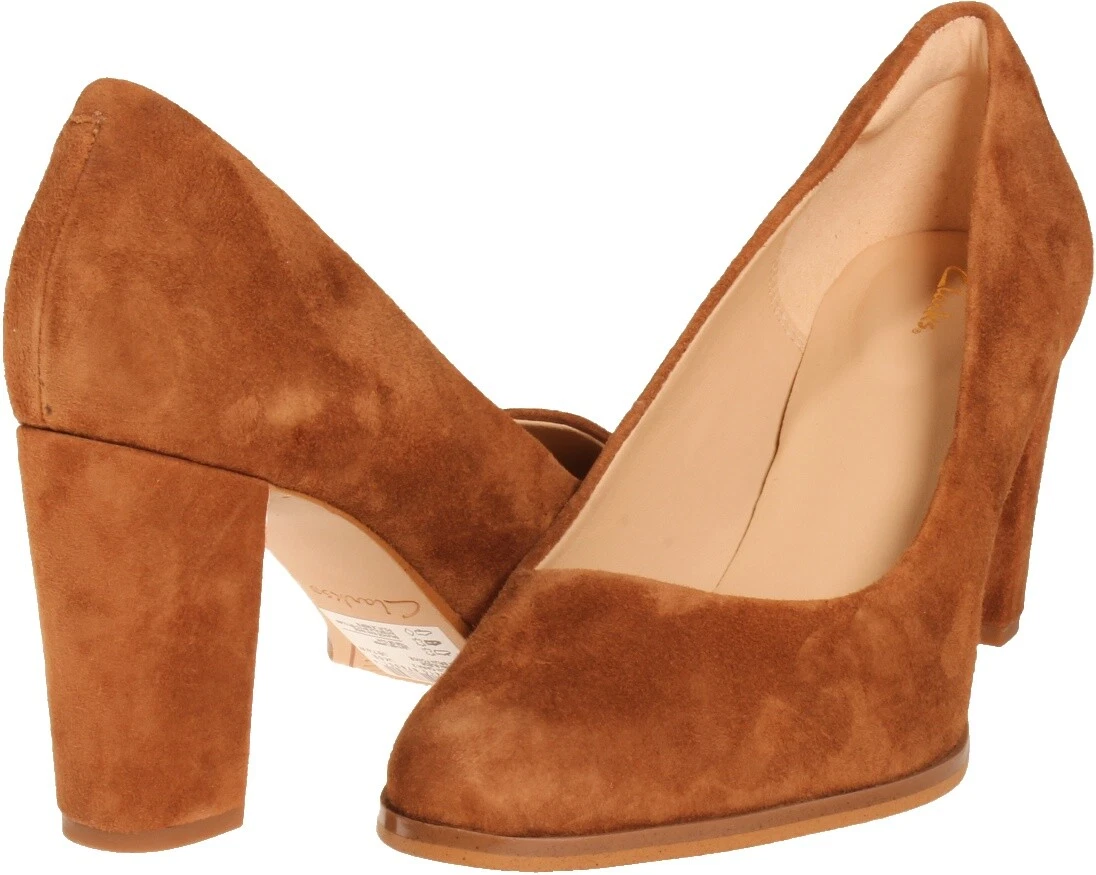 Clarks Suede Upper Solid Heels for Women