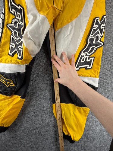 Fox Racing Pants 180 Motocross Riding Dirt Bike Padded Pants Yellow Size 34 - Picture 6 of 18