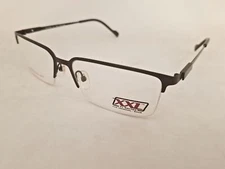 XXL Rattler Beta Titanium eyeglasses Frame Black 59mm MEN Half Rimless Light