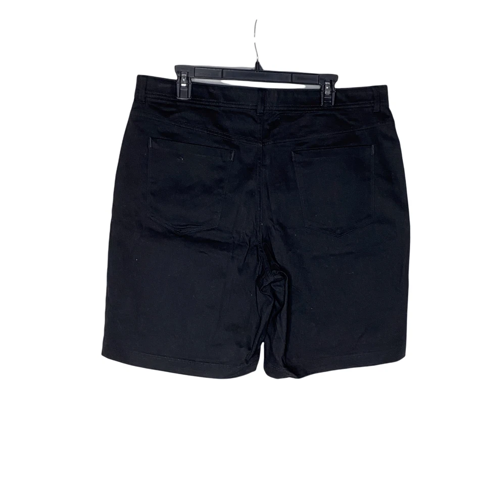 Savane Mens Shorts Size 36 Bermuda Front Casual Black - Imagem 4 de 4