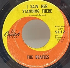 The Beatles I Want to Hold Your Hand,When I Saw Her Standing There, Capitol 5112