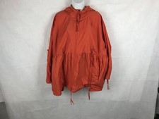 Women's Rundholz Black Label Hooded Jacket Red Polyester Size S Zip Windbreaker