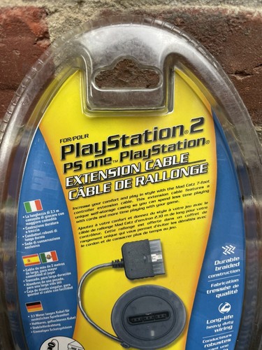 Madcatz Extension PlayStation-PS2- PS1 Extension Cable 7 Foot * NEW SEALED - Picture 5 of 7