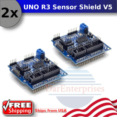 2x -  UNO R3 Sensor Shield V5 Digital Analog Expansion Module