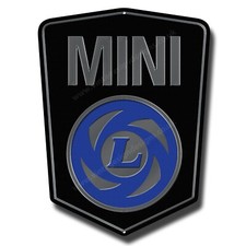 LEYLAND MINI MASCHINENGESCHNITTENES METALLSCHILD/SCHILD. Gr&ouml;&szlig;e 15" x 11,5".
