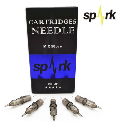 50PCS Spark Assorted Tattoo Cartridge Needles Mixed 5RL, 7RL, 9RL, 11RL,14RL  - product listing photo