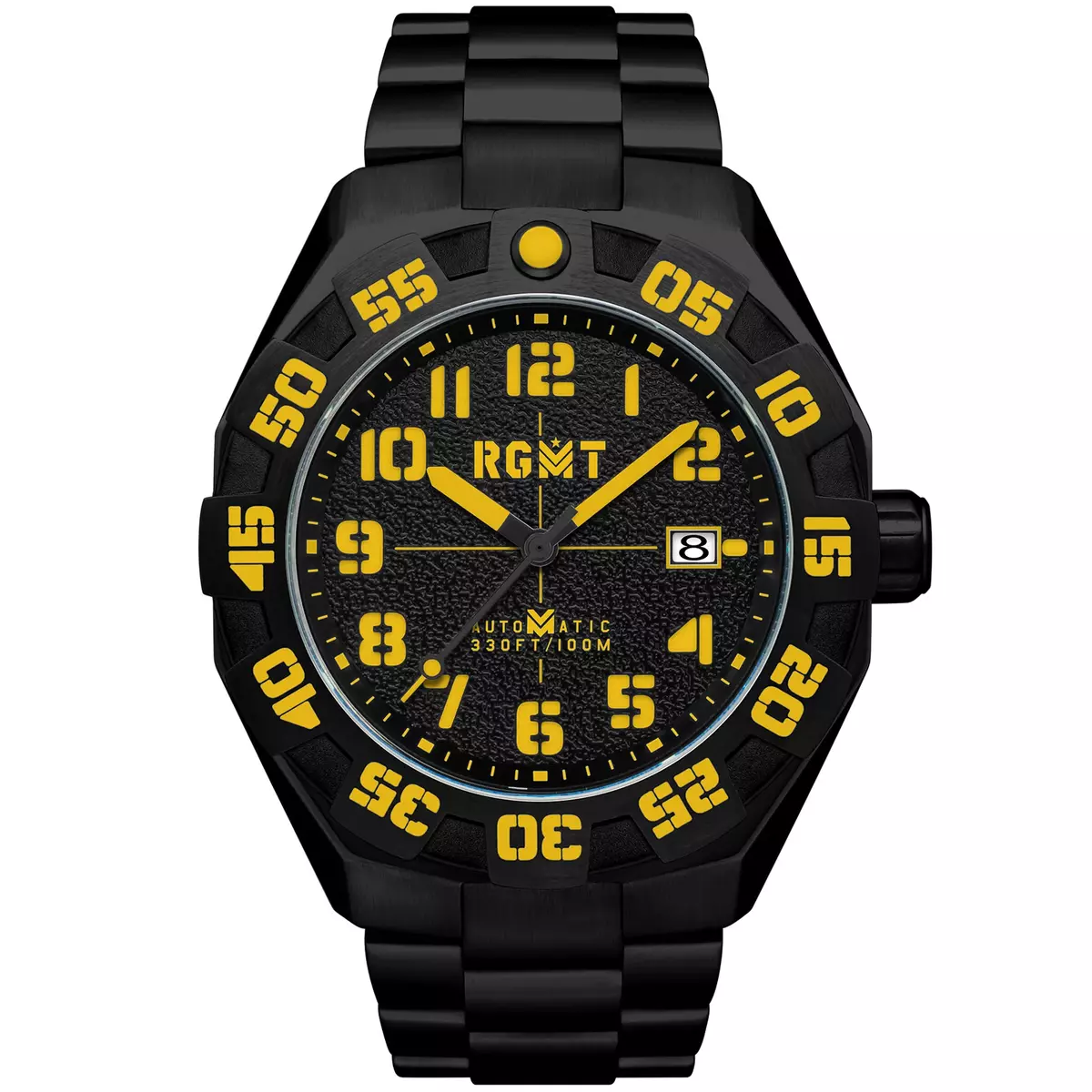 RGMT Field Master Automatic Watch Black Yellow Watch Brand New