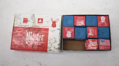 10 Pack Master Blue Billiard Pool Chalk For Cue Pool Stick MISSING 2 Bulk