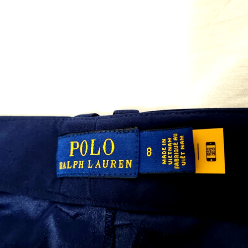 Polo Ralph Lauren Womens Chino Shorts Size 8 Blue Above Knee Zip Fly BNWOT - Picture 20 of 24
