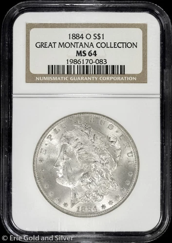 1884-O $1 Morgan Silver Dollar NGC MS 64 | Great Montana Collection UNC BU