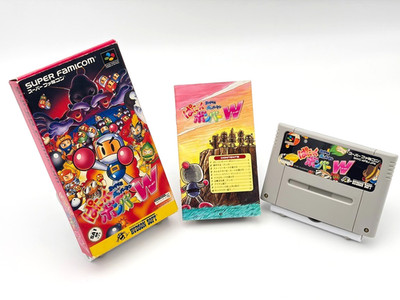 Panic Bomber W Super Famicom Complete Boxed Sfc Nintendo Super Bomberman