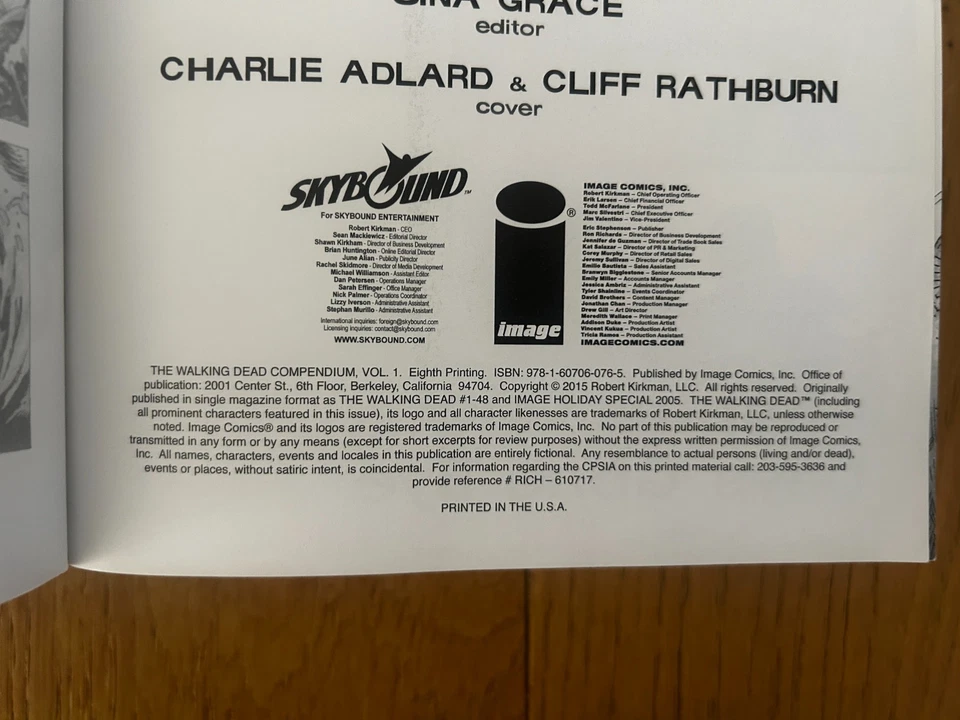 The Walking Dead Compendium One Graphic Novel 2015 Large Paperback - image 3 of 4