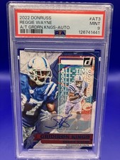 2022 Panini Donruss All-Time Gridiron Kings Auto /49 Reggie Wayne #AT-3 POP 2