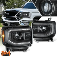 For 16-19 GMC Sierra 1500 Limited OE Style Black/Clear HID Projector Headlight