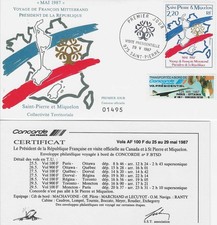Voyage de François Mitterrand en Concorde à Ottawa le 25/05/1987