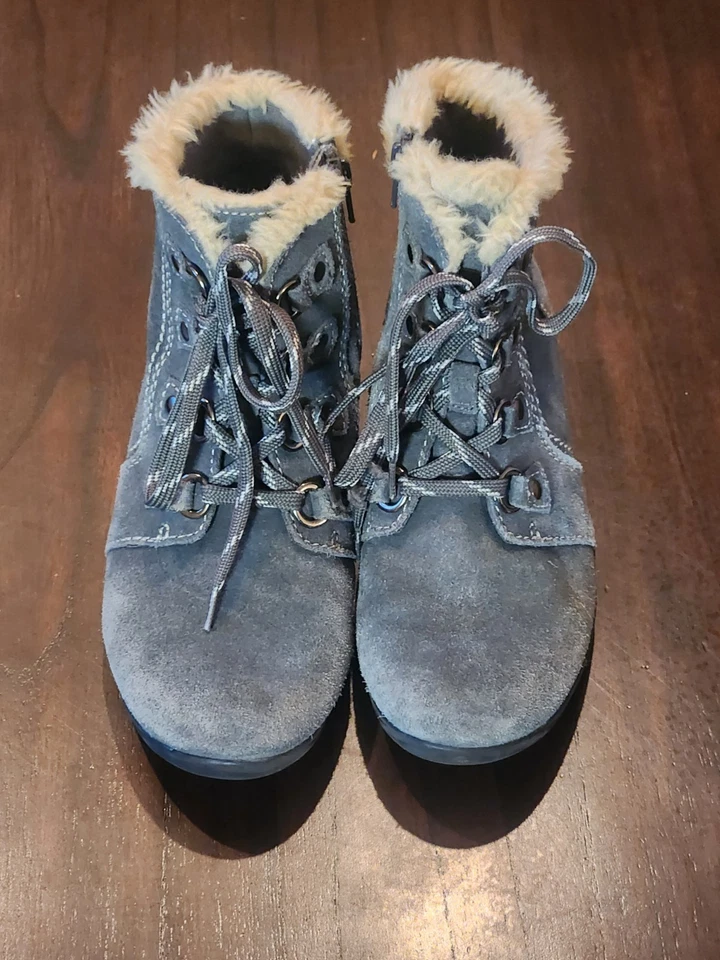 Earth Origins Crowley Botines Para Mujer 8.5M Azul Gamuza Imitación Piel Forrados Invierno Foto 3 de 4