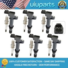 6 Ignition Coil Pack UF270 and Spark Plugs For 2004-2007 Dodge Dakota 3.7L V6