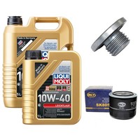 MotoröL Filter Set 10W-40 Liqui Moly 6 Liter + Schraube FüR Opel Astra G 2.0 Opc
