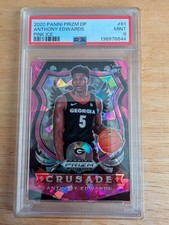 Anthony Edwards PSA 9 2020-21 Prizm Draft Picks Pink Cracked Ice Crusade #81