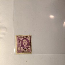 AUSTRALIA 1948   2d BRIGHT PURPLE KING GEORGE VI  STAMP MNH NO.WMK P.15 X 14