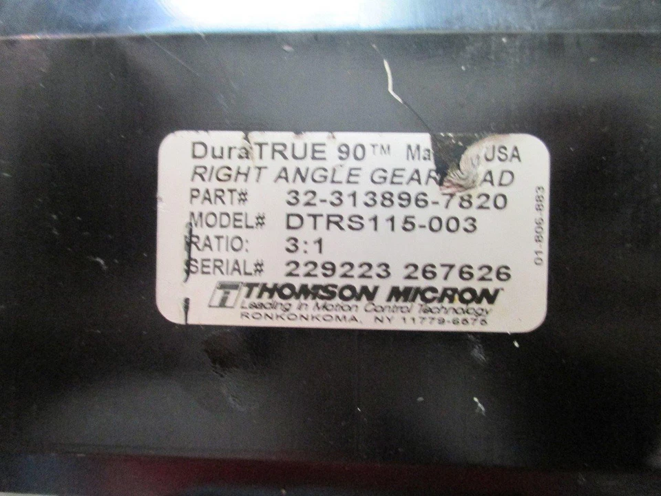 Thomson Micron 32-313896-7820 DuraTRUE™ Right Angle Gearbox, 5:1  - Image 2 of 2